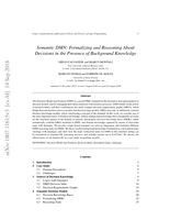 Semantic DMN: Formalizing and Reasoning About Decisions in the Presence of Background Knowledge