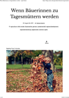 Wenn Bäuerinnen zu Tagesmüttern werden
