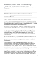 Review of “The Cambridge Handbook of Deliberative Constitutionalism”