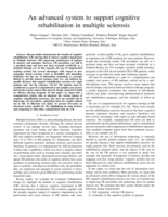 An advanced system to support cognitive rehabilitation in multiple sclerosis