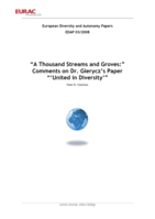 "A thousand streams and groves": comments on Dr. Gierycz's paper "United in diversity"