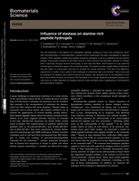 Influence of elastase on alanine-rich peptide hydrogels