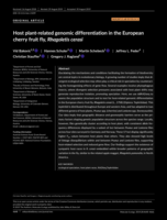Host plant-related genomic differentiation in the European cherry fruit fly, Rhagoletis cerasi