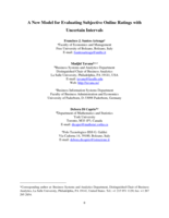 A new model for evaluating subjective online ratings with uncertain intervals