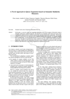 A Novel Approach to Query Expansion based on Semantic Similarity Measures