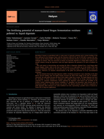 The fertilising potential of manure-based biogas fermentation residues: pelleted vs. liquid digestate