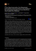A New Mass-Conservative, Two-Dimensional, Semi-Implicit Numerical Scheme for the Solution of the Navier-Stokes Equations in Gravel Bed Rivers with Erodible Fine Sediments