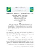 On Knowledge Dependence in Weighted Description Logic