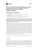The last planner® system and building information modeling in construction execution: From an integrative review to a conceptual model for integration
