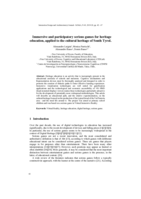 Immersive and participatory serious games for heritage education, applied to the cultural heritage of South Tyrol