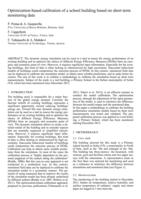 Optimization-based calibration of a school building based on short-term monitoring data