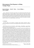 Heterogeneous Firm Responses to Rising Teenage Wages