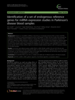 Identification of a set of endogenous reference genes for miRNA expression studies in Parkinson's disease blood samples