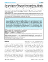 Characterisation of genome-wide association epistasis signals for serum uric acid in human population isolates