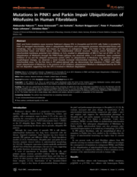 Mutations in PINK1 and Parkin impair ubiquitination of Mitofusins in human fibroblasts
