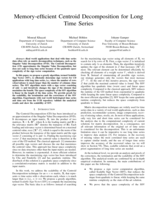 Memory-efficient centroid decomposition for long time series