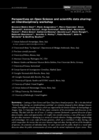 Perspectives on Open Science and scientific data sharing:an interdisciplinary workshop