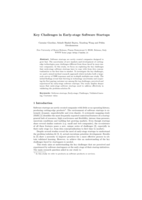 Key Challenges in Early-Stage Software Startups