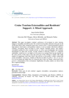 Cruise tourism externalities and residents' support: A mixed approach