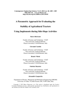 A parametric approach for evaluating the stability of agricultural tractors using implements during side-slope activities