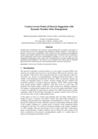 Context-aware points of interest suggestion with dynamic weather data management