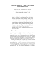 Analyzing impacts of change operations in evolving ontologies