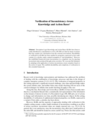 Verification of Inconsistency-Aware Knowledge and Action Bases