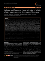 Isolation and functional characterization of a high affinity urea transporter from roots of Zea mays