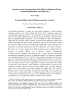 Land and fishing rights of indigenous peoples in Russia