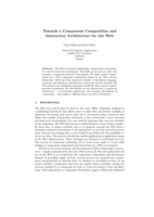 Towards a component composition and interaction architecture for the web