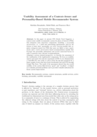 Usability Assessment of a Context-Aware and Personality-Based Mobile Recommender System