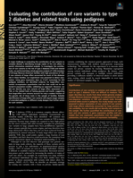 Evaluating the contribution of rare variants to type 2 diabetes and related traits using pedigrees