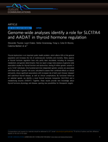 Genome-wide analyses identify a role for SLC17A4 and AADAT in thyroid hormone regulation