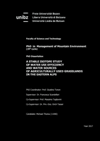 A stable isotope study of water use efficiency and water sources of agriculturally used grasslands in the eastern alps