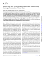 Selected lactic acid bacteria synthesize antioxidant peptides during sourdough fermentation of cereal flours