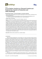 A Co-Citation Analysis on Thermal Comfort and Productivity Aspects in Production and Office Buildings