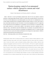 Station-keeping control of an unmanned surface vehicle exposed to current and wind disturbances