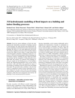 3-D hydrodynamic modelling of flood impacts on a building and indoor flooding processes