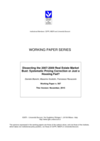 Dissecting the 2007–2009 Real Estate Market Bust: Systematic Pricing Correction or Just a Housing Fad?