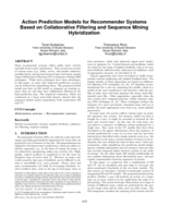 Action Prediction Models for Recommender Systems Based on Collaborative Filtering and Sequence Mining Hybridization