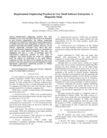 Requirements engineering practices in very small software enterprises: A diagnostic study