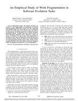 An empirical study of work fragmentation in software evolution tasks