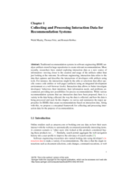 Collecting and processing interaction data for recommendation systems