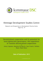 Decentralised Cooperation and its Potential for Local Democratic Governance: The Experience of Trentino Decentralised Cooperation
