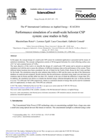 Performance simulation of a small-scale heliostat CSP system: Case studies in Italy