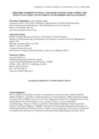 Firm Philanthropy in Small- and Medium-Sized Family Firms: The Effects of Family Involvement in Ownership and Management