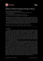Statistics of binary exchange of energy or money