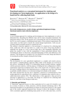 Functional analysis as a conceptual instrument for studying and developing new farm-implements: An application to the design of a hand-tool for collecting kaki fruits