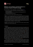 Statistics of correlations and fluctuations in a stochastic model of wealth exchange