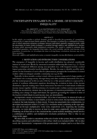Uncertainty dynamics in a model of economic inequality